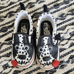 Vans Puppy Dog Tongue & Tail Classic Slip Ons Toddler size 8